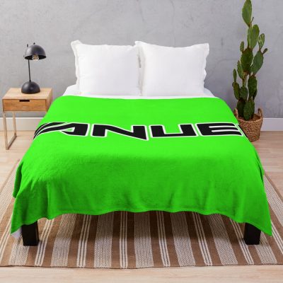 Anuel AA Verde Fluor Safety Green Throw Blanket Official Anuel AA Merch