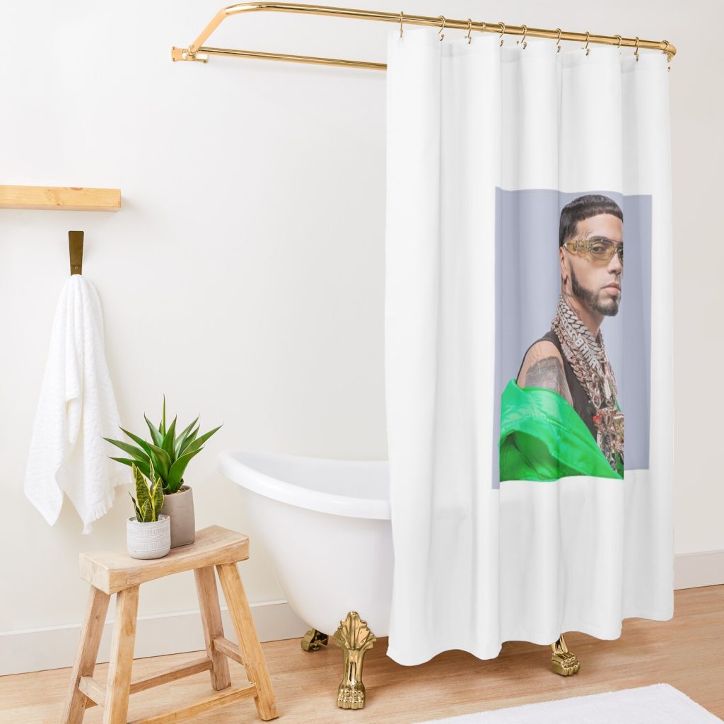 Anuel AA Amanullah Tour Shower Curtain Official Anuel AA Merch